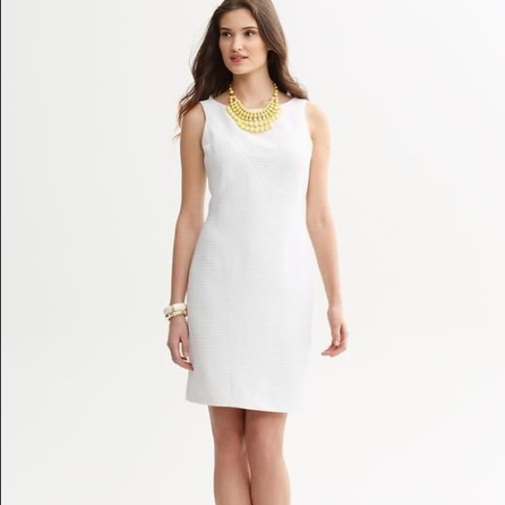 Banana Republic Mad Men series white sheath dress